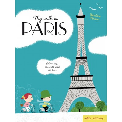 My walk in Paris: colouring, cut-outs and stickers - Книга на френски език