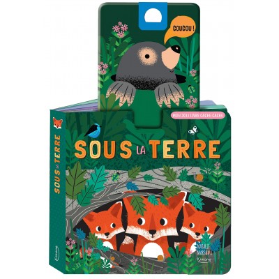 Sous la terre: Avec une tirette-surprise à chaque page - Книга на френски еик с твърди корици