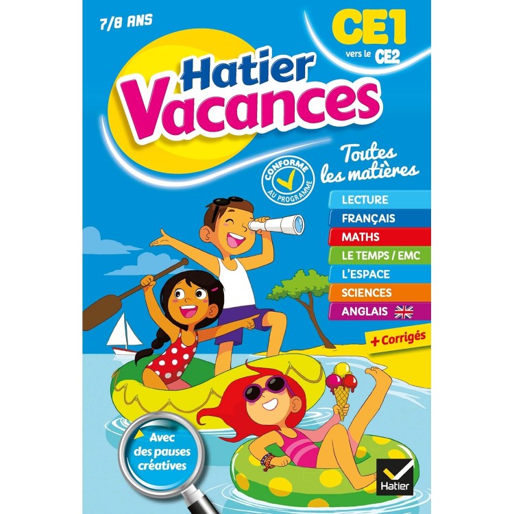 Cahier de vacances  du CE1 vers le CE2 7/8 ans-Книга на френски език