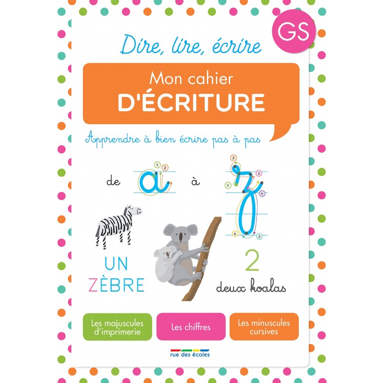 Mon cahier d'écriture Grande Section - Книга на френски език