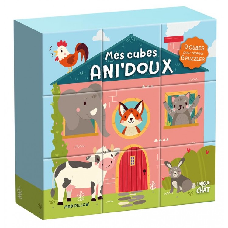 Mes premiers jeux - Mes cubes ani'doux - Cubes d'activités bébé-Кубчета на френски език