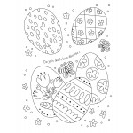 Joyeuses pâques petits lapins - mes planches d'artiste à colorier-Книга на френски език за оцветяване