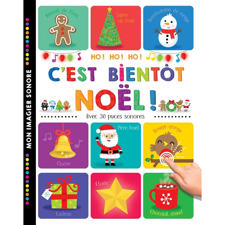 Mon imagier sonor, c'est bientot Noel-Книга на френски език със звуци