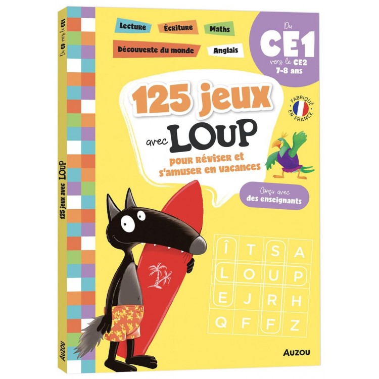 125 jeux avec loup du ce1 au ce2-Книга на френски език 125 jeux avec loup du ce1 au ce2-Книга на френски език