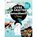 Livre à gratter avec autocollants - L'hiver - Книга на френски език за изтъркване и стикери