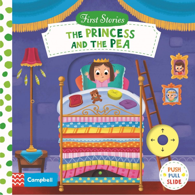 The Princess and the Pea - Книга на английски език с твърди корици с елементи за издърпване