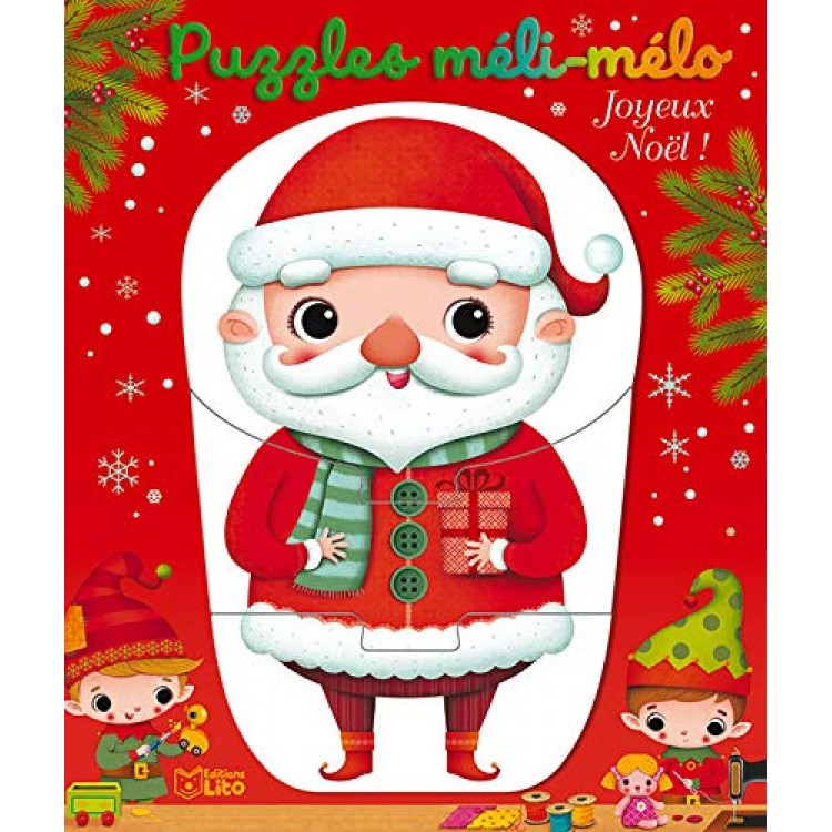 Mes puzzles méli-mélo rigolos : Joyeux Noël ! - Книга на френски език