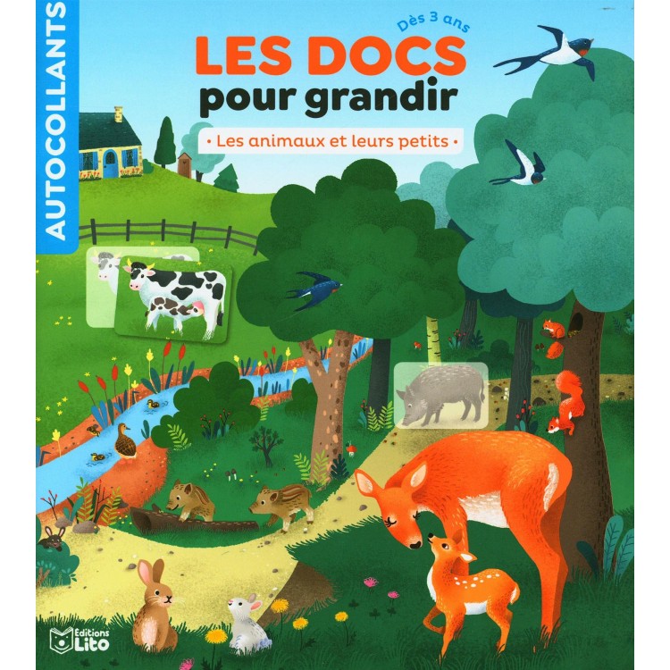 Les Docs pour grandir - Les animaux et leurs petits - Книга на френски език