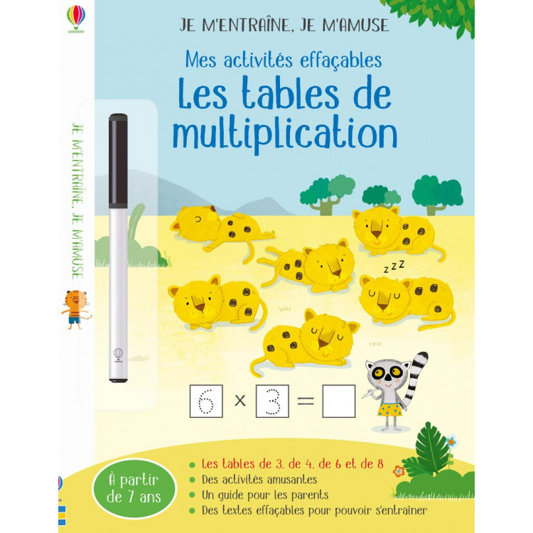 Les tables de multiplication - Mes activités effaçables